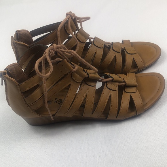 Brown Gladiator Style Sandals - Picture 2 of 6